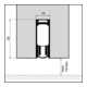 ELLEN Autom.Türbodendichtung EllenMatic Slim m. Montagew., silber,L708-3