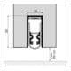 ELLEN Autom. Türbodendichtung EM Soundproof IP m. Montagew., silber,L833