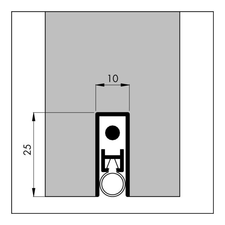 ELLEN Autom.Türbodendichtung -Matic-Extra silber, L 930mm