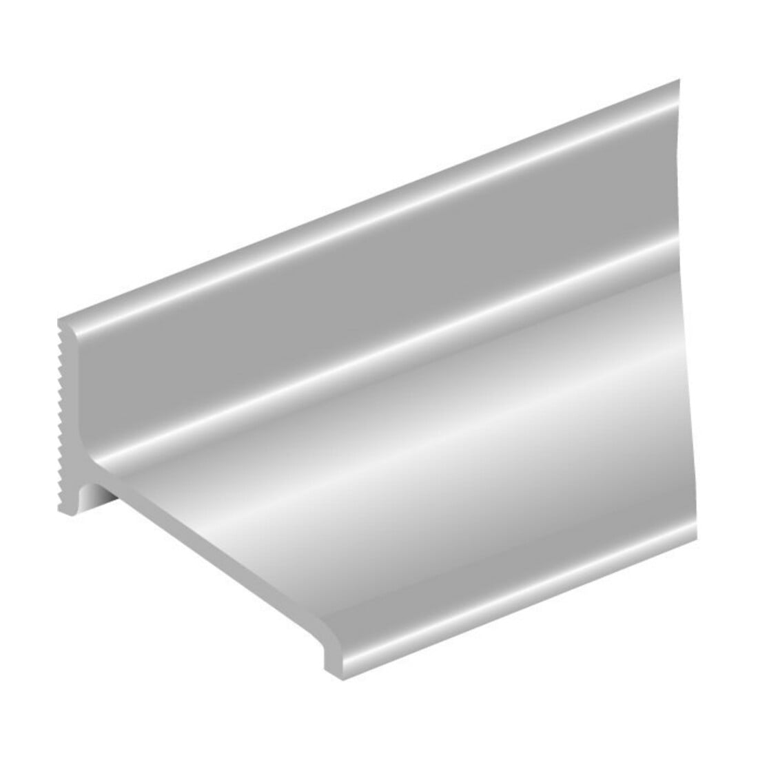 ELLEN Bras d'eau ALD-A incliné alu argent L2000, H 21, P 35