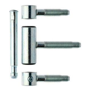 ELLEN Einbohrband mit STS 3tlg. Holz,m.Nb,verz. Rollen ø 20, Türgew. 80kg
