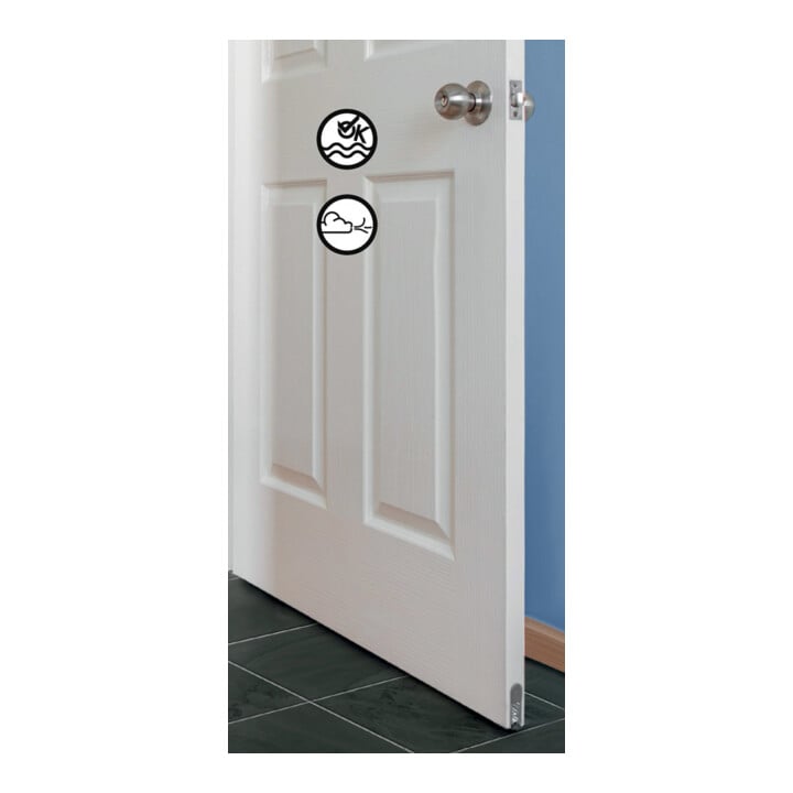 ELLEN EllenMatic brosse joint de bas de porte 1803755, 1083 mm argent