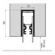 ELLEN EllenMatic Joint de seuil de porte auto Optimal avec kit montage, argent, L833-3