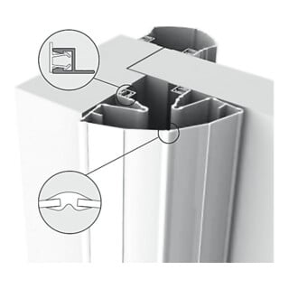 ELLEN Finprotect Plus 9090 à visser KF blanc, L 2500 mm