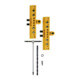 ELLEN Gabarit de perçage Exacta 2 pcs PVC jaune, avec accessoires-1
