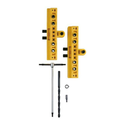 ELLEN Gabarit de perçage Exacta 2 pcs PVC jaune, avec accessoires