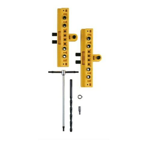 ELLEN Gabarit de perçage Exacta 2 pcs PVC jaune, avec accessoires