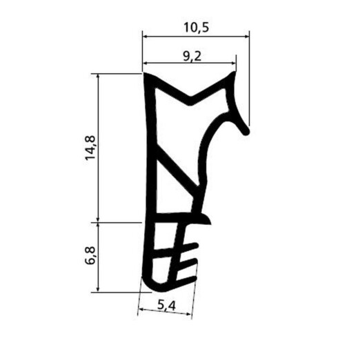 ELLEN Joint à double battant 1510 SCF Silicone noir DIY Progr., L 5mtr