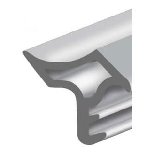 ELLEN Joint de cadre en acier K2378 W-PVC blanc DIY Progr., L 5mtr