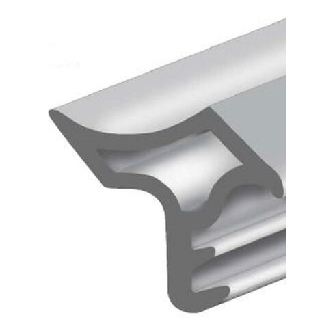 ELLEN Joint de cadre en acier K2378 W-PVC blanc DIY Progr., L 5mtr