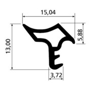 ELLEN Joint de cadre en acier K2378 W-PVC blanc DIY Progr., L 5mtr-3
