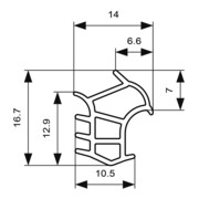 ELLEN Joint de cadre en acier K2652 à insérer W-PVC gris, L 5,2 m-4