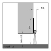 ELLEN Joint de porte IBS 70, 0308503 2500 mm aluminium couleur alu-3