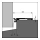 ELLEN Joint de seuil ANB 6 incliné alu argent, Br33xH3xL3000-3