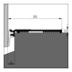 ELLEN Joint de seuil ANB 7 incliné alu argenté, Br50xH3xL3000-3