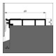 ELLEN Joint de seuil ANB 7 N incliné alu argent, Br49xH8xL3000-3