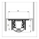 ELLEN Joint de seuil automatique EMFerro 2 IP sans montage argent, L830-3