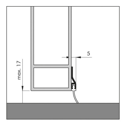 ELLEN Joint de seuil de porte ADS-RL à visser alu argent, H 32 x L 2500 mm