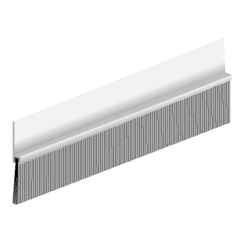 ELLEN Joint de seuil de porte alu IBS 80 250cm avec brosse PP