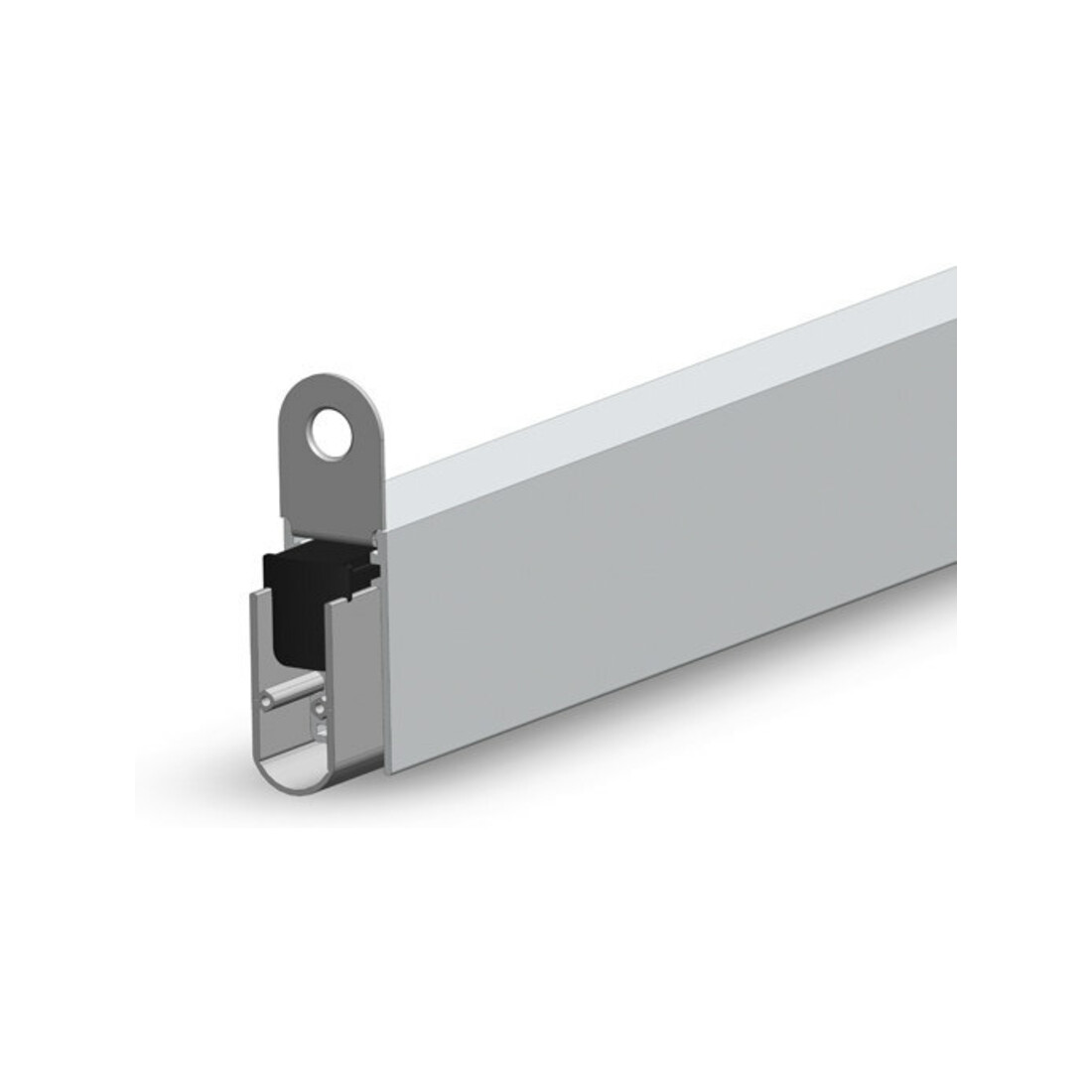 ELLEN Joint de seuil de porte automatique EM Soundproof IP avec kit montage, argent, L1083