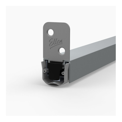 ELLEN Joint de seuil de porte automatique EMFerroS2 IP avec cadre, argent, L1280