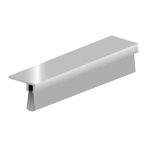 ELLEN Joint de seuil de porte IBS 90-18 incliné alu argent, H16xL3000, P12,5