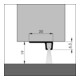 ELLEN Joint de seuil de porte IBS 90-18 incliné alu argent, H16xL3000, P12,5-3