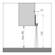 ELLEN Joint de seuil de porte IBS POG 80 tôle d'acier argent, H120 x L2000, HI80-3