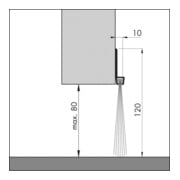 ELLEN Joint de seuil de porte IBS POG 80 tôle d'acier argent, H120 x L2000, HI80-4