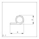 ELLEN Joint profilé 10107 pour antidérapant silicone blanc, L9 x H6, L100m-3