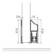 ELLEN Joints de bas de porte automatiques leganceCassette auto-adhésifs argent, L1200-1