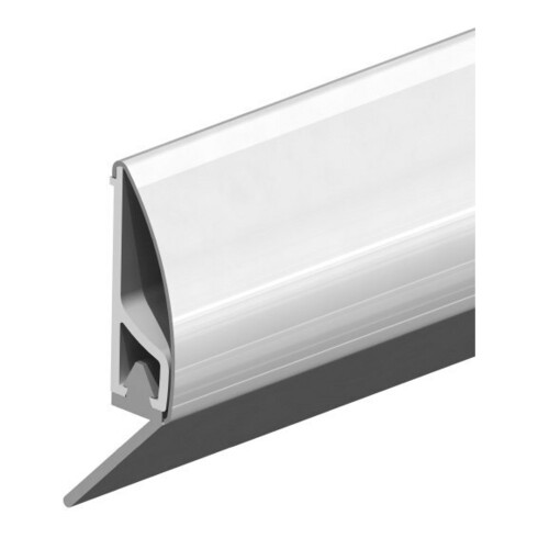 ELLEN Joints de seuil de porte Inox avec lèvre pour acier inoxydable argent, L 1000 mm