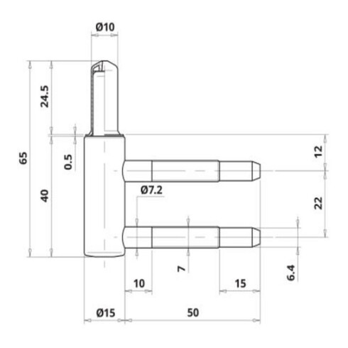 ELLEN Partie cadre 2 pcs bois, avec Nb, roulettes Ø 15 mat verni, poids porte 60 kg