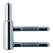 ELLEN Partie cadre 2 pcs Bois, sans Nb, galvanisé Roues ø 15, poids porte 60 kg-1