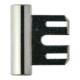 ELLEN Partie cadre 3 pcs acier, avec Nb, nickelé Roulettes ø 15, poids porte 60kg