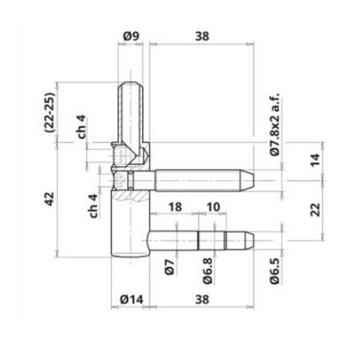 ELLEN Partie cadre Exacta 2 pcs 3D, avec Nb, galva, roulettes ø 14, poids porte 80 kg