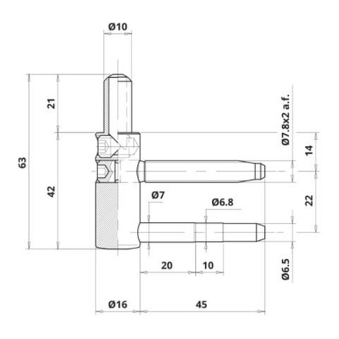 ELLEN Partie cadre Exacta 2 pcs 3D, avec Nb, roulettes ø 16 zinguées, poids porte 100 kg