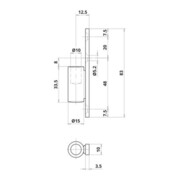 ELLEN Partie d'aile 2 pcs Bois/PVC galvanisé Roulettes ø 15, poids porte 40kg-4