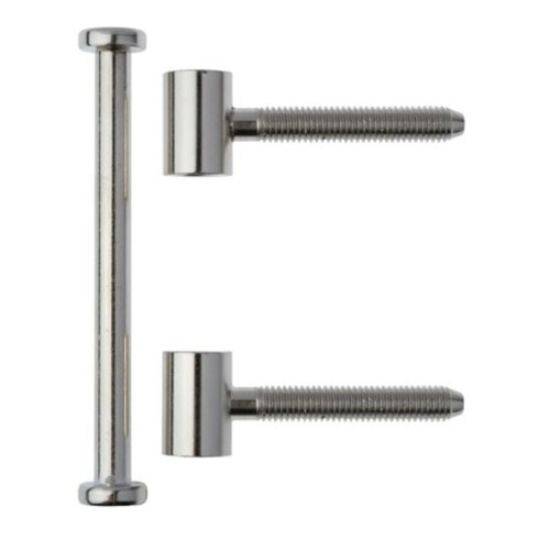 ELLEN Partie d'aile 3 pcs bois, sans Nb, roulettes nickelées Ø 15, poids porte 60 kg