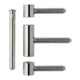 ELLEN Paumelle à encastrer 3 pcs Bois, avec Nb, nickelée, rouleaux ø 15, poids porte 60 kg-1
