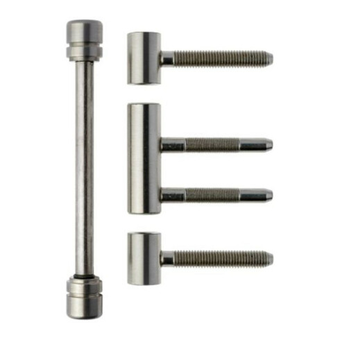 ELLEN Paumelle design FK, 3 pcs nickel mat, rouleaux ø 15, poids porte 60 kg