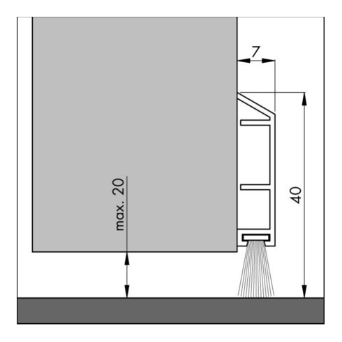 ELLEN PDS-B Décoration, avec vis KF blanc, programme DIY, L 1000 mm