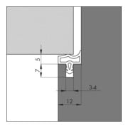 ELLEN Profil de butée de porte 3967, simple face, EV blanc DIY Progr., L 5m-3