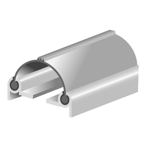 ELLEN Profil de porte battante DNP Larg. 75 mm PVC noir, L 2500 mm