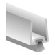 ELLEN Profil de porte en verre GDP avec brosse PP souple alu argent, L2250, TS 10-1