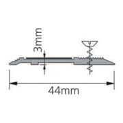 ELLEN Profil de seuil SP44 à visser alu bleu, L 1000 x l 44 mm-4