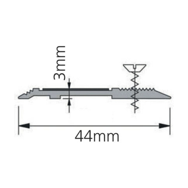 ELLEN Profil de seuil SP44 à visser alu bleu, L 1000 x l 44 mm