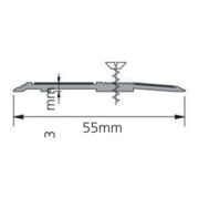 ELLEN Profil de seuil SP55 à visser alu gris, Lg 1000 x Larg 55 mm-4