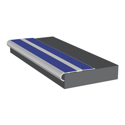 ELLEN Profil d'escalier TP55 à visser alu bleu, L55 x H17 x L1000