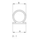 ELLEN Profil Omega charnière de porte 137 L.25m l.8mm silicone noir ELLEN-3